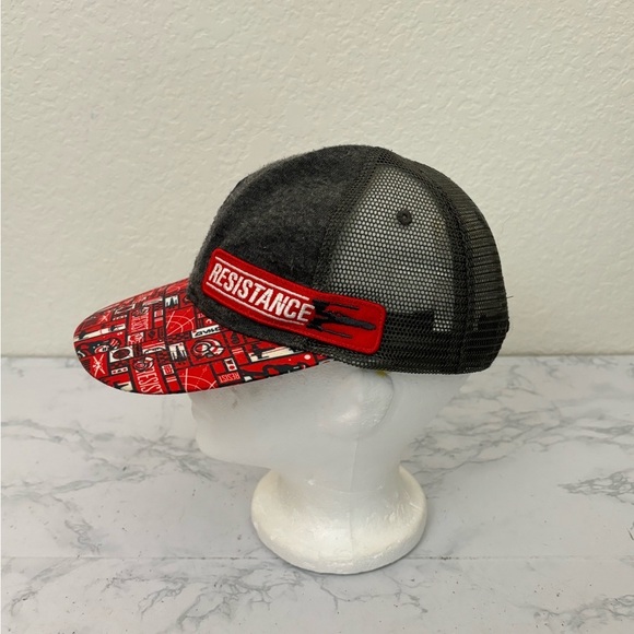 Star Wars Hat Cap Snap Back Adult Trucker Resistance Disney Parks Red Gray​​ - Picture 2 of 7